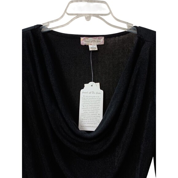 *2/$25* Band of the Free BOG Womens Medium Aggie Black Cowl Neck Bodysuit - Picture 6 of 12